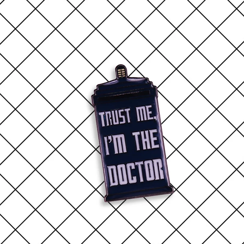 Брошь Dr Who Tardis Trust Me I'm The бейдж доктора эмалированные булавки для сериала доктор