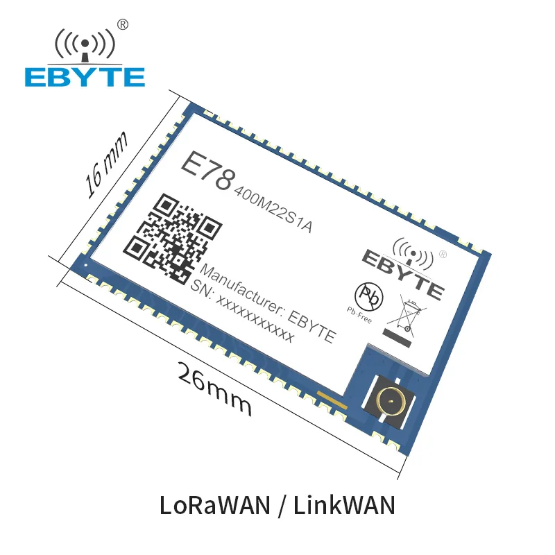 ASR6505 LoRa радиочастотный модуль 433 МГц LoRaWAN EBYTE E78-400M22S1A LinkWAN приемник передатчика