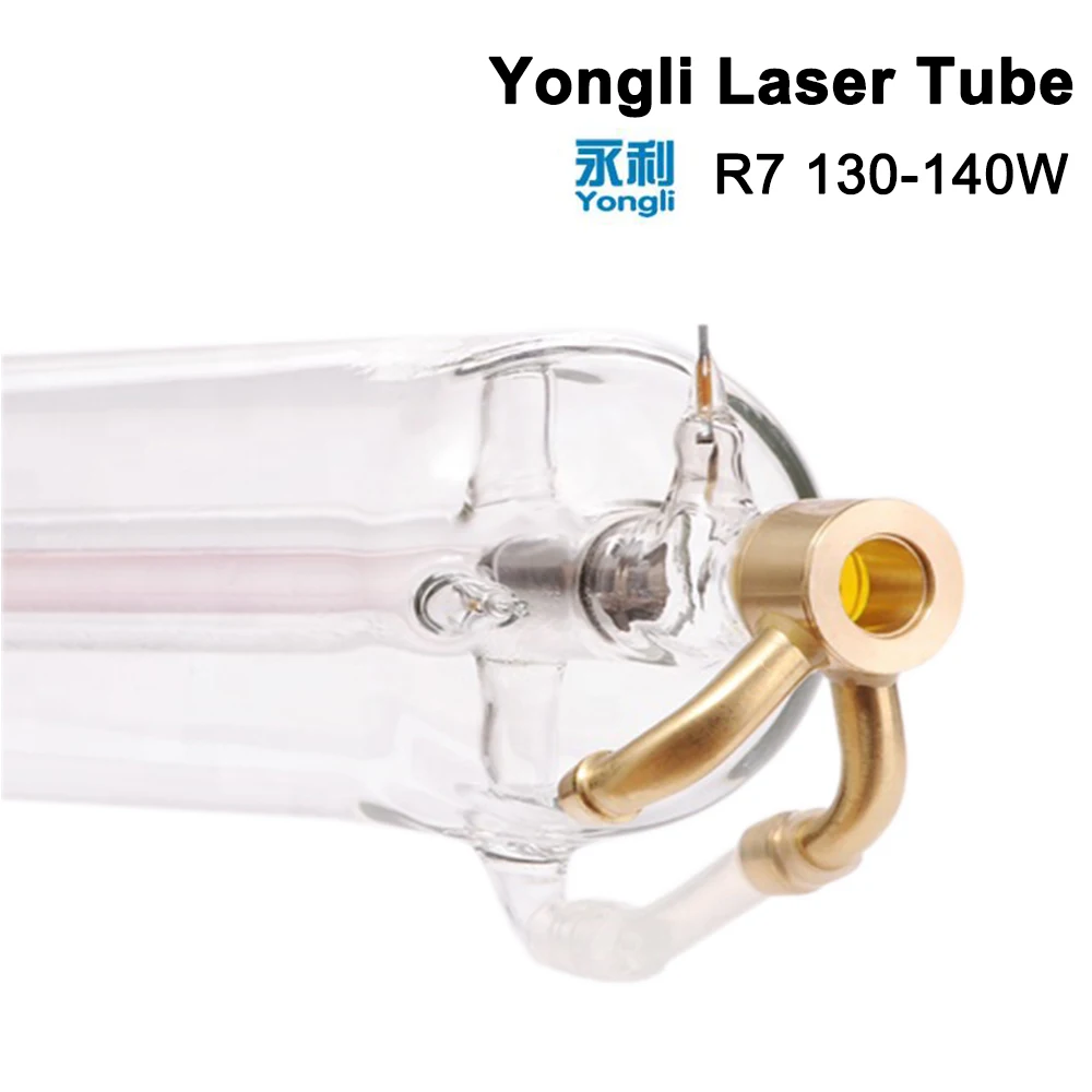 Yongli R7 130 Вт CO2 лазерная трубка Деревянный чехол Упаковка Длина 1650 Dia. 80 мм для