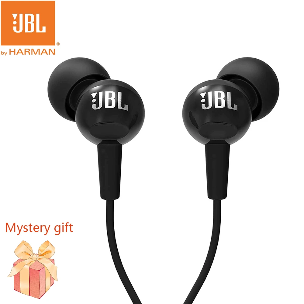 Новый JBL C100SI Проводные стереонаушники 3 5 мм басов наушники вкладыши спортивные