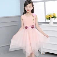new summer girls clothes sleeveless dress for girls chiffon flower dress kids party wedding dresses children girl princess dress