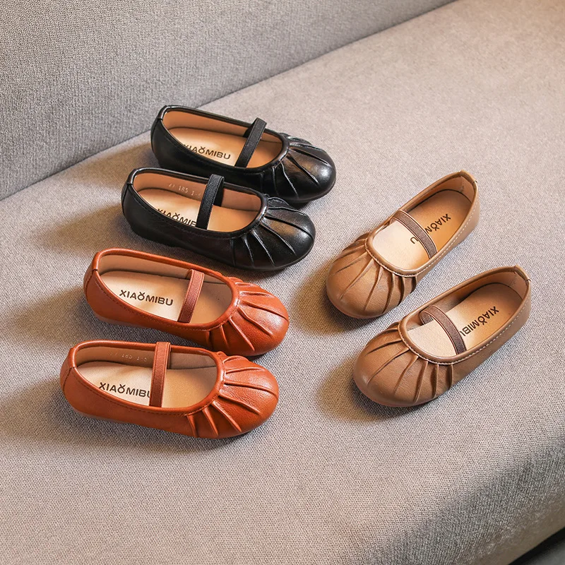 Весенняя детская обувь принцессы Балетки на плоской подошве для маленьких