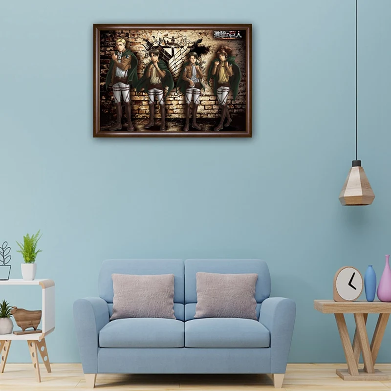 Японское аниме Атака Титанов бумага для постеров принты четкое изображение