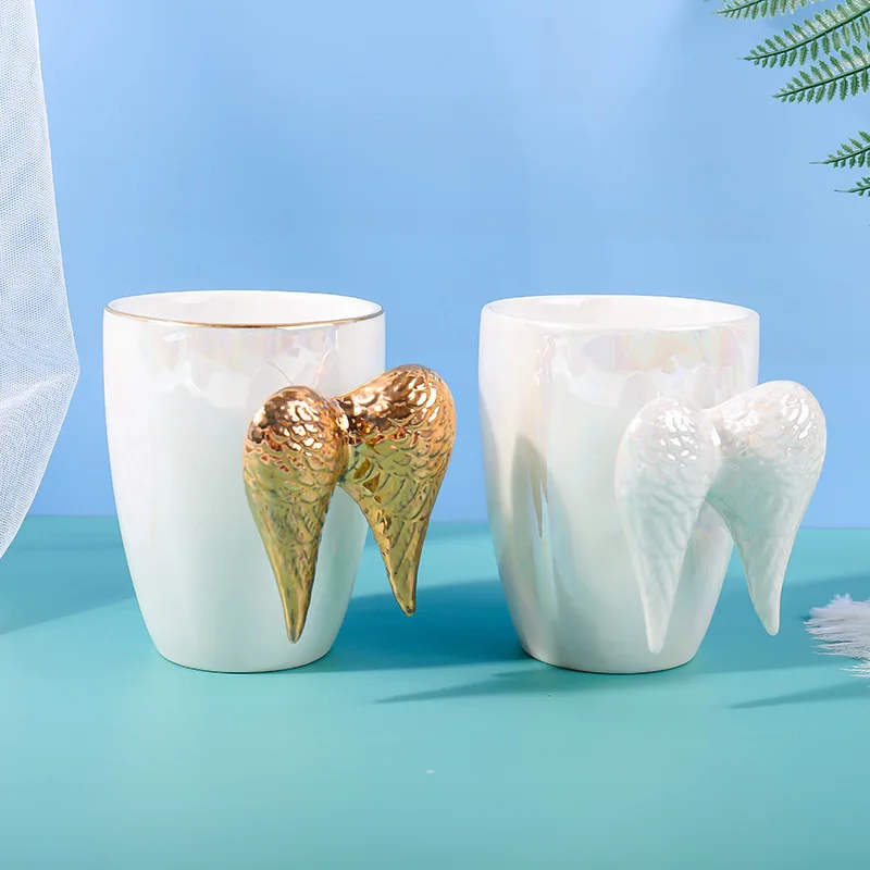 Angel Wings Coffee Mugs Ceramic Cups and Handpaint Mark Creative Drinkware | Дом и сад
