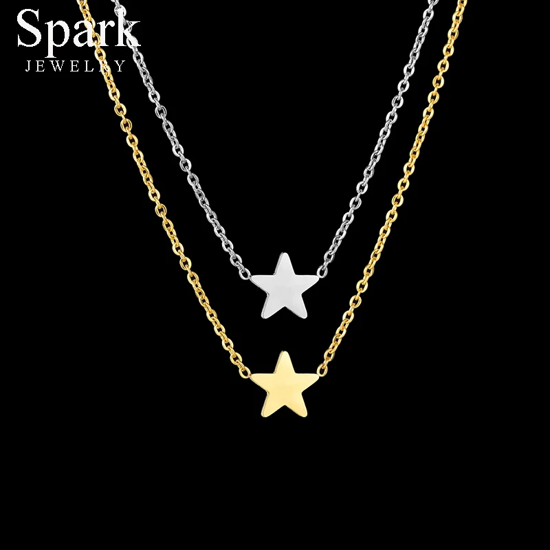 Ожерелье женское из нержавеющей стали 316L с подвеской в вечерние звезды |