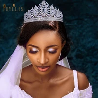 a355 wedding crown bride headdress princess crowns zircon diadem pageant headwear party bridal hair accessories jewelry gift