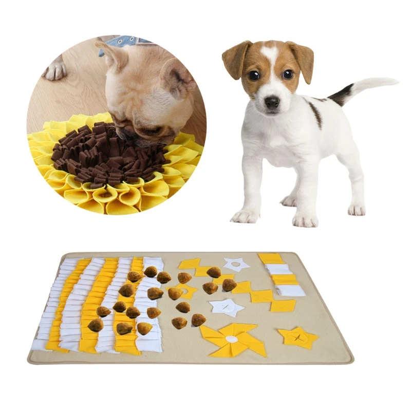 

Pet Dog Snuffle Mat Nose Smell Training Blanket Sniffing Pad Slow Feeding Bowl