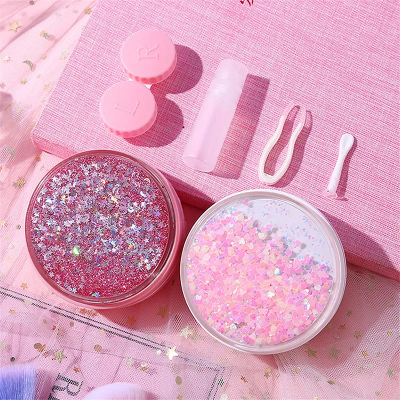 Чехол для контактных линз близорукости с изображением девушки | Аксессуары