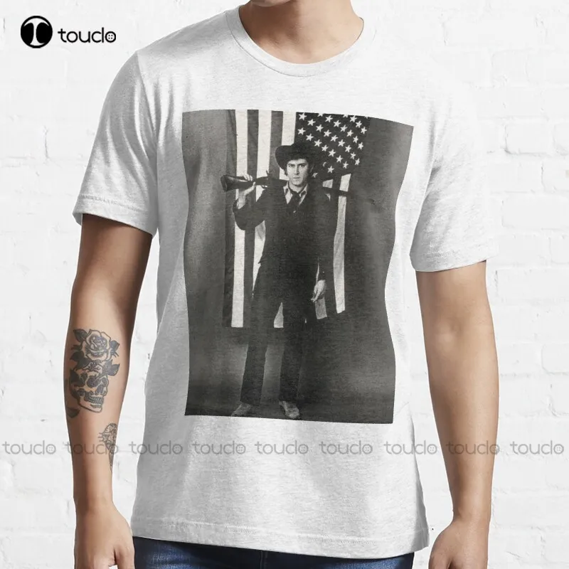 

New Phil Ochs American Flag T-Shirt Cotton Tee Shirt