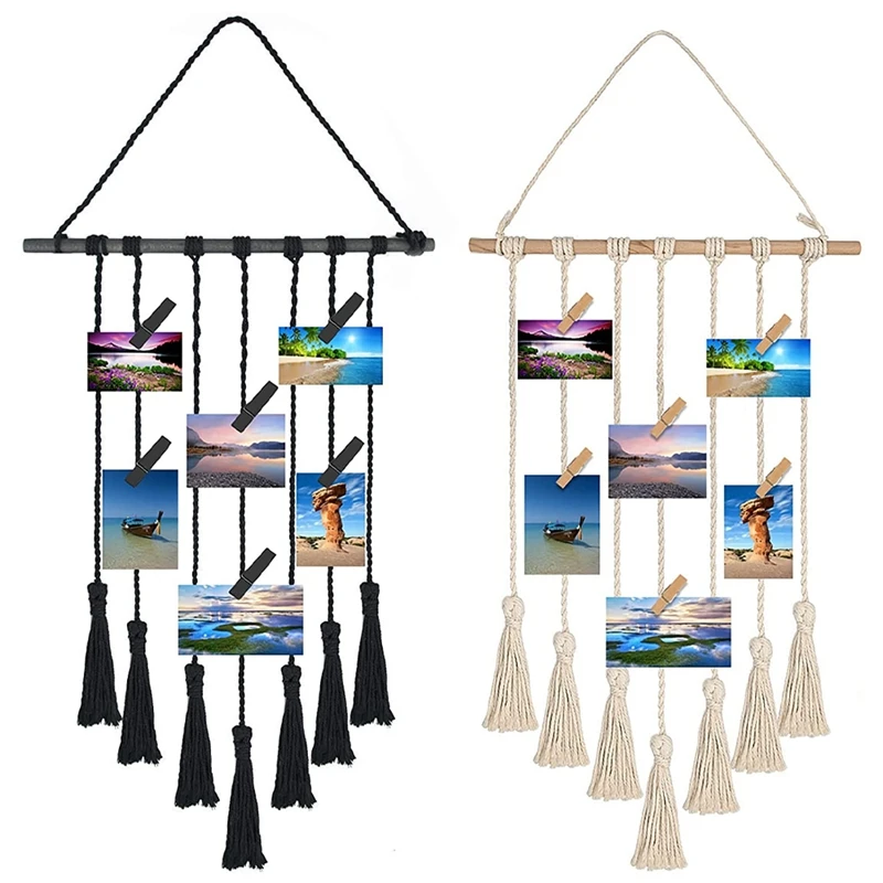 

Hanging Photo Display Wall Hanging Pictures Organizer, for Home Office New Year Holiday Card Display