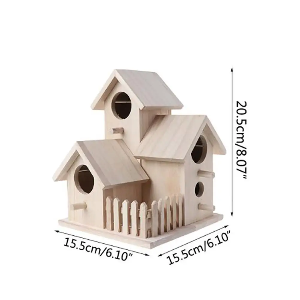 Креативный деревянный птичий домик забор подвесное украшение практичное Птичье