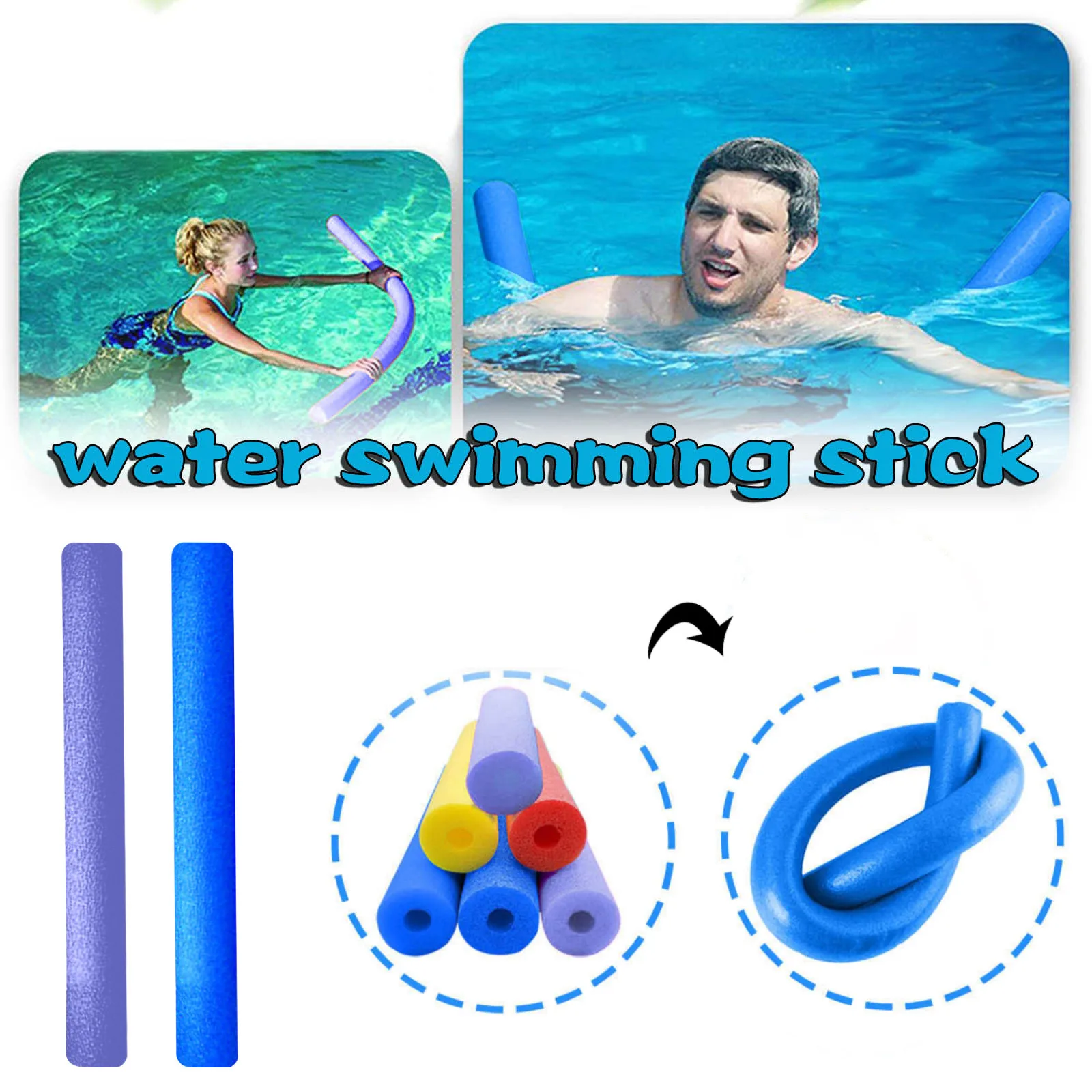 

2021new Hot Sale Swimming Floating Foam Sticks 6.5 * 150cmswim Pool Noodle Water Float Aid Noodles Foam Floating Pool Accessorie