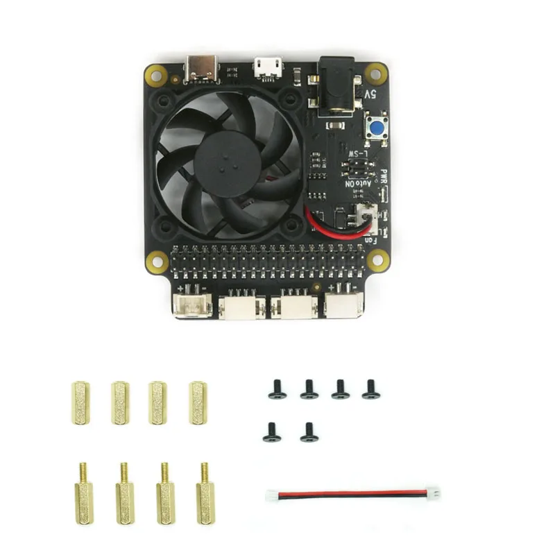 Raspberry Pi 4 Model B X735 плата управления питанием и автоматического охлаждения с