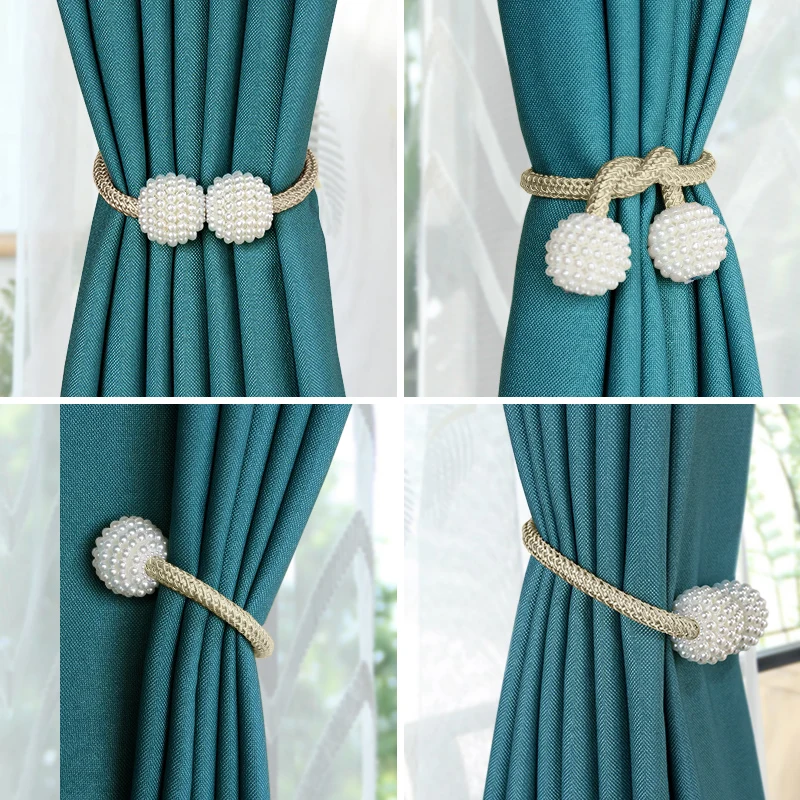 Застежки для штор с шариками магнитные застежки гибкие шнур современный простой
