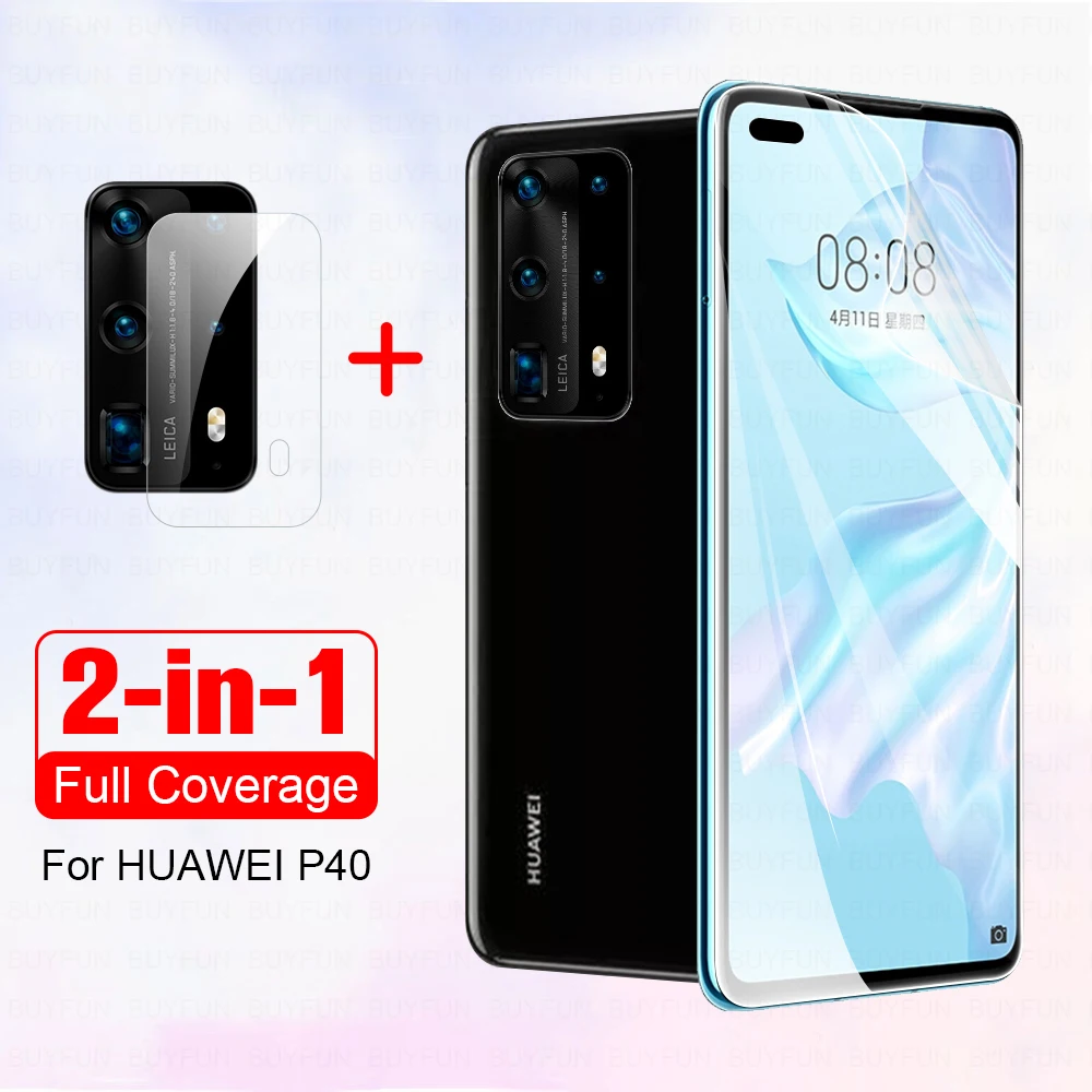 Гидрогелевая пленка 2 в 1 для Huawei P40 P30 Lite Pro Защитная камеры P 30 40 водная гелевая