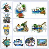 sea view dolphin tourist souvenir fridge magnets decoration articles handicraft magnetic refrigerator collector collection gifts