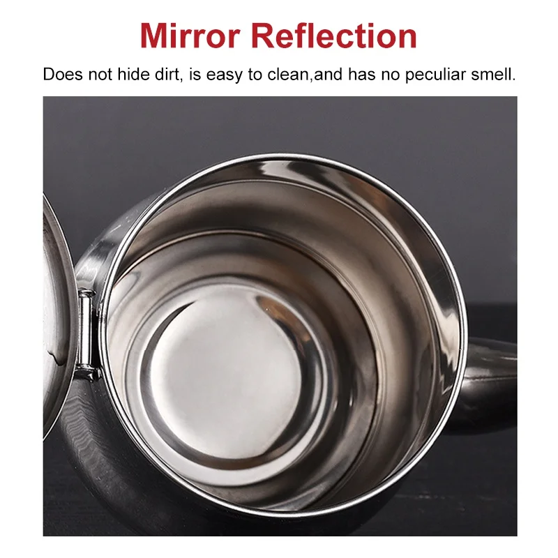

Drip-less Stainless Steel Oil Filter Pot Kitchen Cruet Dispenser Sauce Storage Bottle
