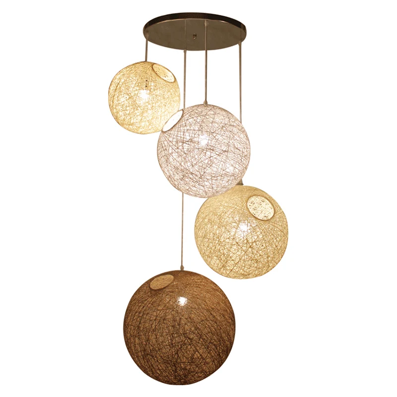 Современный Плетеный светодиодный подвесной светильник Ma в форме шара из