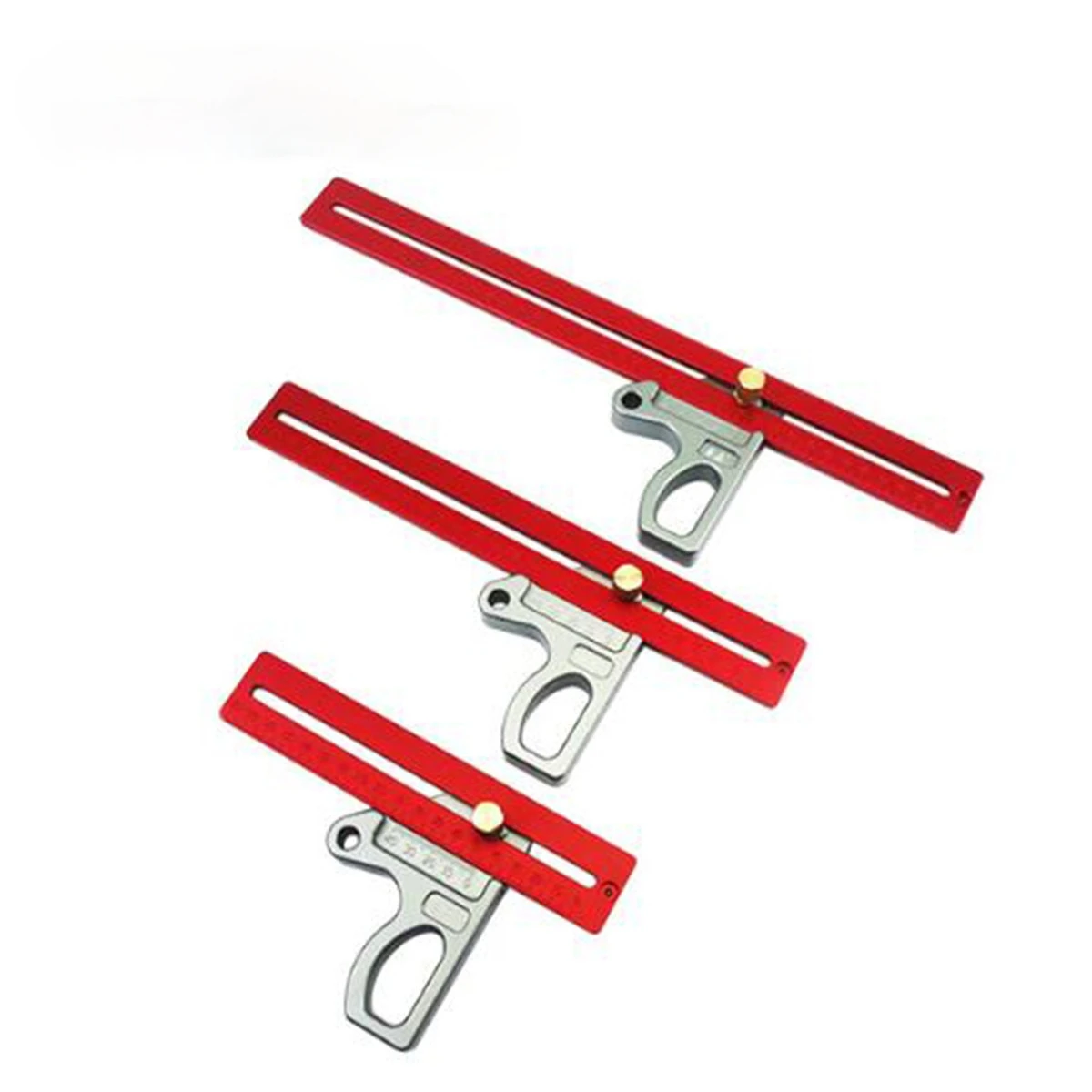 

NEW 200/300/400mm Woodworking Angle Ruler Aluminum Alloy 45/90 Degree Ruler Height Ruler Woodworking Scribe Gauge Measuring Tool