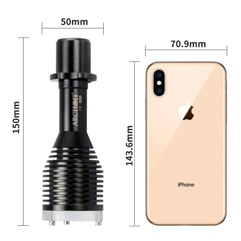 Фонарик ARCHON D10XL W16XL 6500K для дайвинга профессиональный фонарик СВЕТОДИОДНЫЙ фонарь