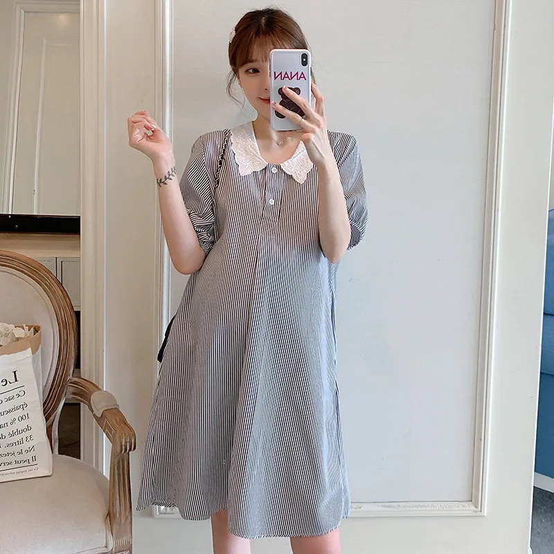 

Maternity Dress Summer 2021 New Fashion Loose Short-sleeve Dresses for Pregnant Wome Pregnancy Clothing Wear