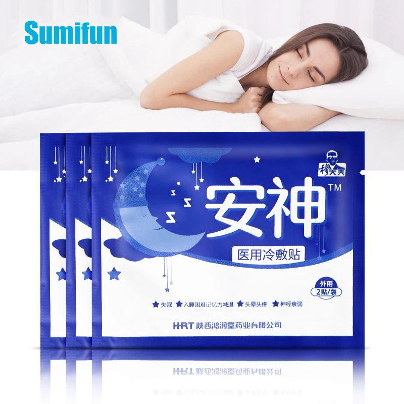 

8pcs Insomnia Sticker Relief Stress Anxiety Treat Neurasthenia Plaster Body Relax Sleep Aid Soothe Mood Promote Sleeping Patch