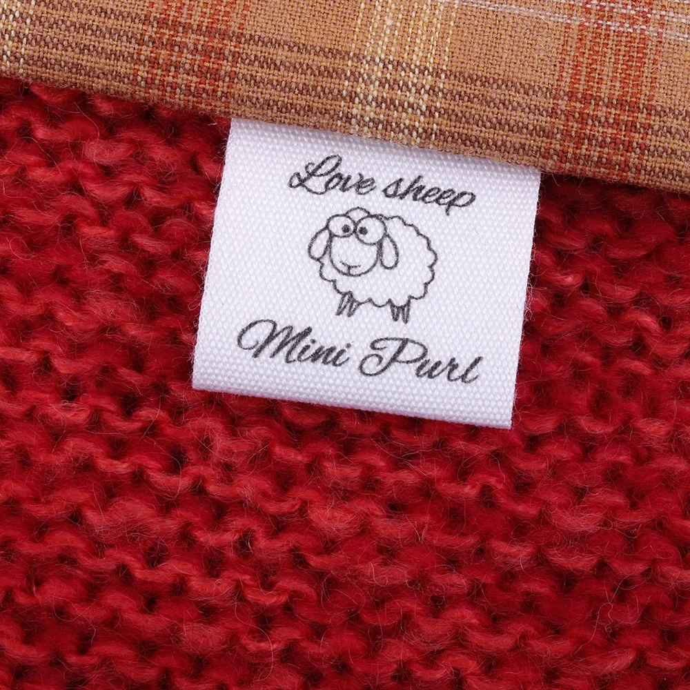 Бутик этикетки пользовательские печатные ткани выберите значок