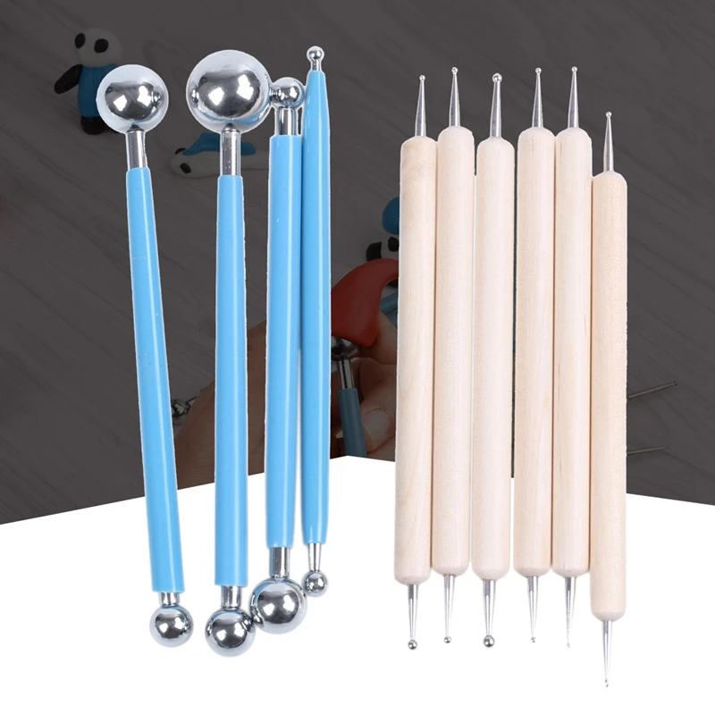 10 шт. инструменты для раскачивания шариков мандалы каменной Глины Ремесло