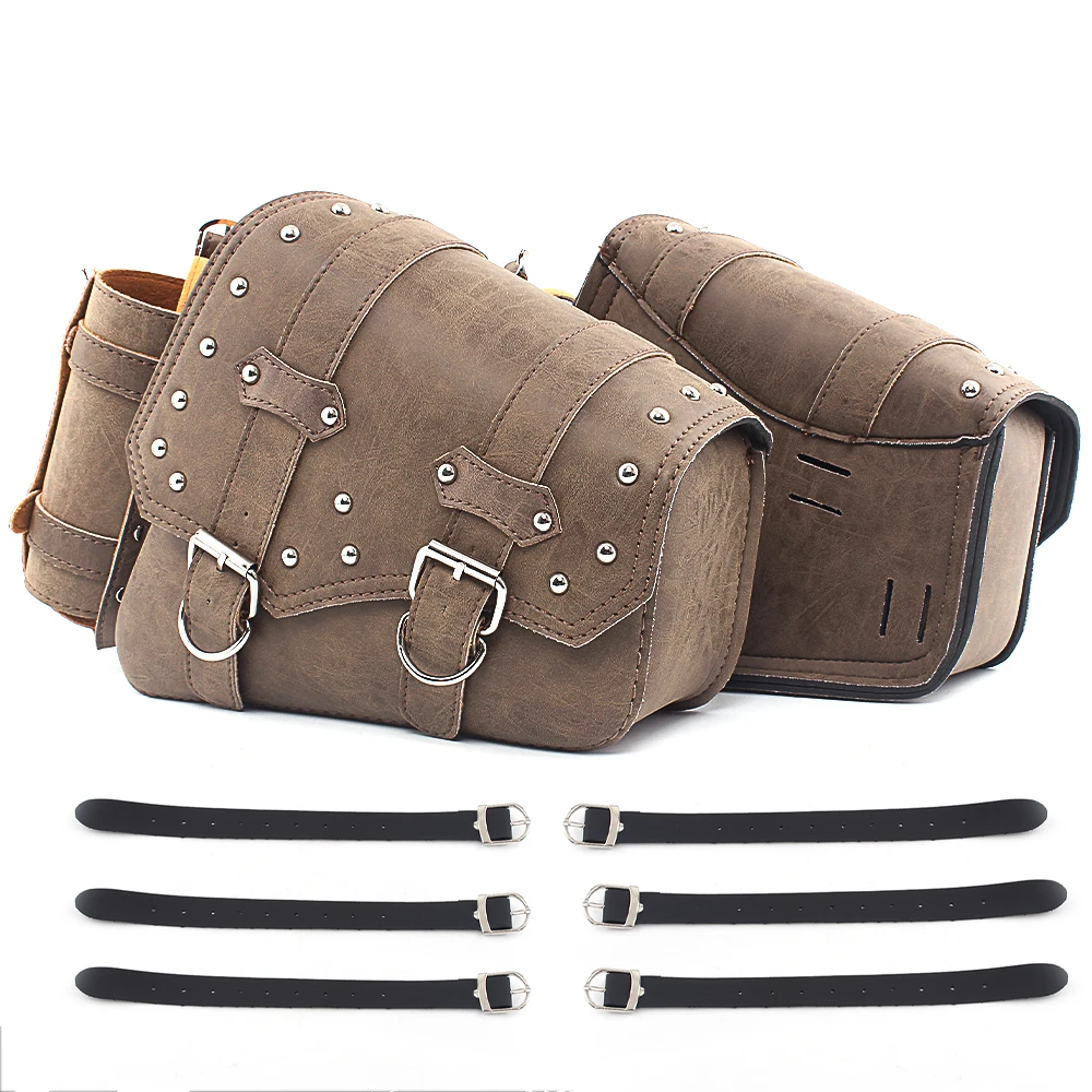 

Новейшая мотоциклетная Сумка-седло, водонепроницаемая сумка для инструментов, сумка для багажа из искусственной кожи под седло, универсаль...