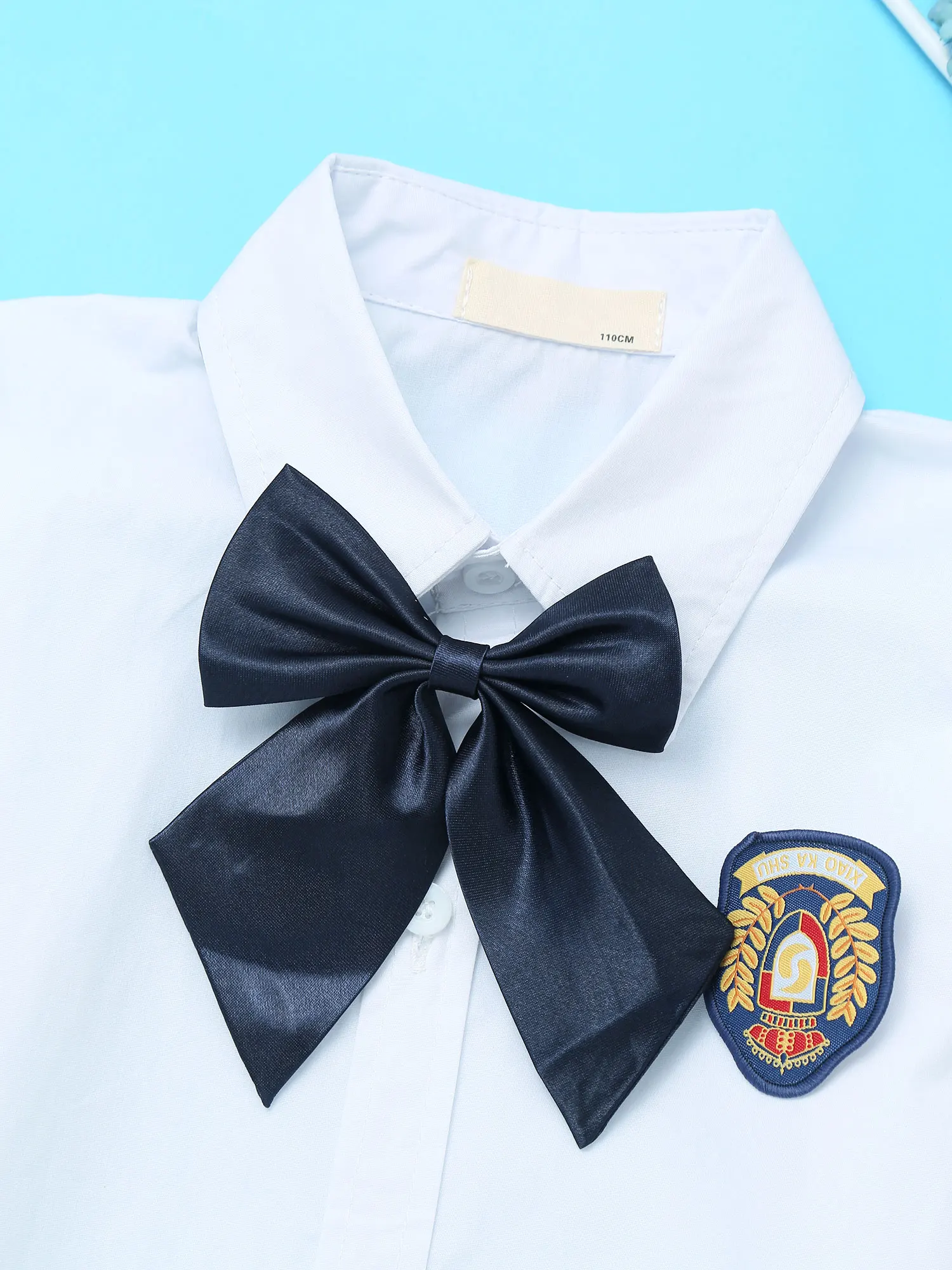 Girls Japanese Costumes Kids Student School Uniform Outfit Shirt Pleated Skirt with Stocking for Cosplay Stage Performance 2022