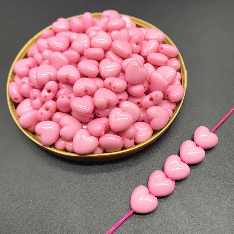 

Бусины акриловые в форме сердца, 10 мм, для изготовления украшений, 50 шт., #03