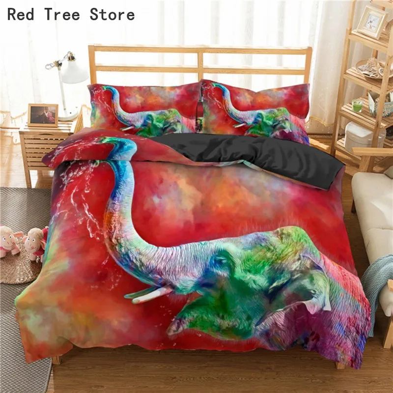 В богемном стиле Стиль слон печати пододеяльник наволочка одеяло с изображением