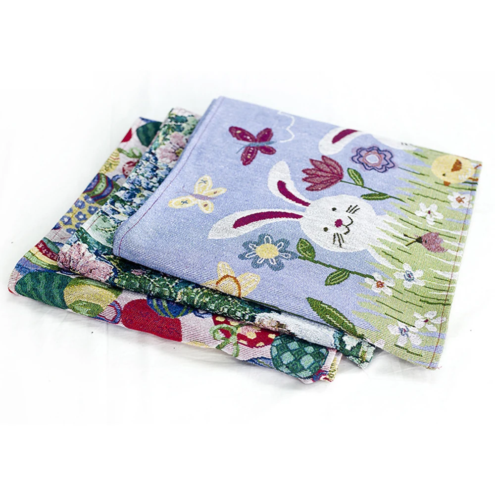 Скатерть в виде кролика с пасхальными яйцами Современная хлопковая льняная