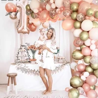 126 pieces of rose gold pink balloon arch kit birthday wedding baby shower decoration graduation party decoration