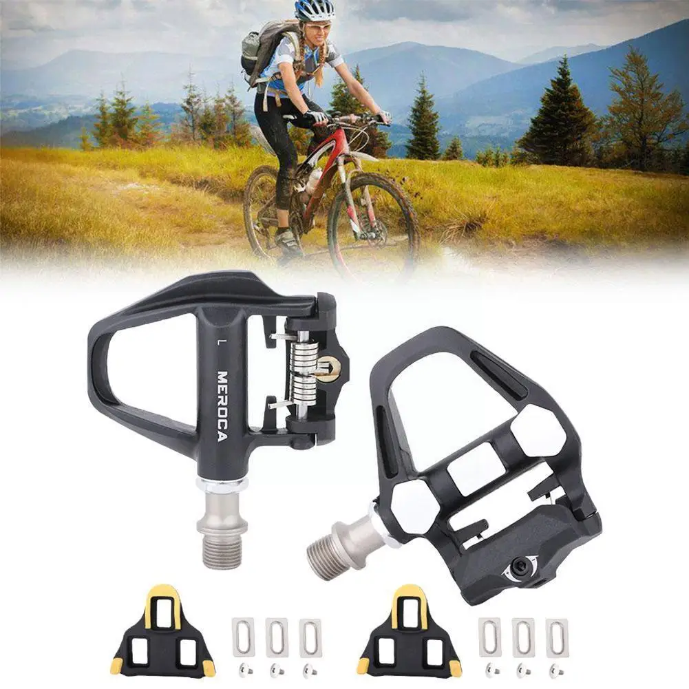 

Meroca Bicycle Pedals Road Bike Lock Pedals With Cleats Alloy Spd Lightweight Aluminum Lock Pedals Riding Equipment Pedal U8u3
