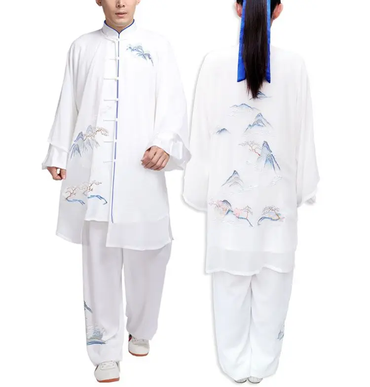 Индивидуальные унисекс высокое качество вышивка Новый Пейзаж Тай Чи тайцзи