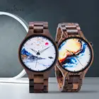 Мужские кварцевые наручные часы с деревянным ремешком, 6 моделей