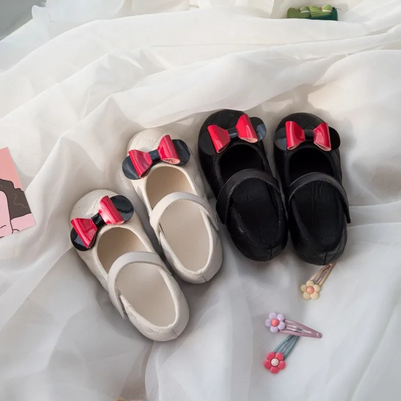 

Autumn and Winter New Bow Princess Shoes Microfiber Soft-soled Children's Casual Shoes Comfortable Baby Girls Pincess Shoes