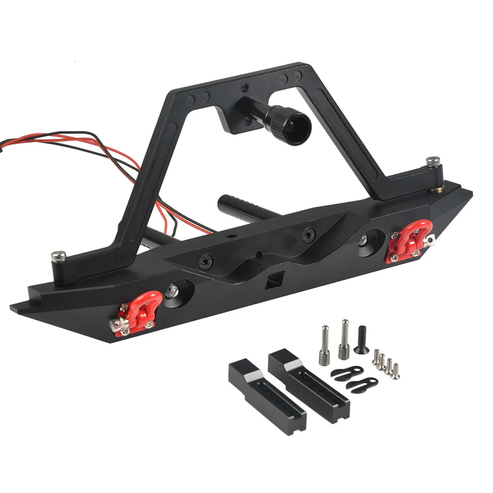 AXSPEED металлический задний бампер светодиодный ными лампами для 1/10 RC Crawler Car Axial SCX10