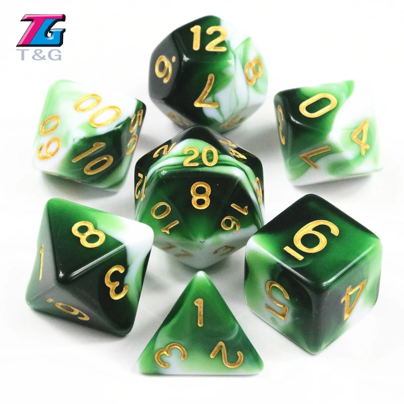 7 компл./упак. многогранник ролевая многогранные кости для доски карточки Клубные
