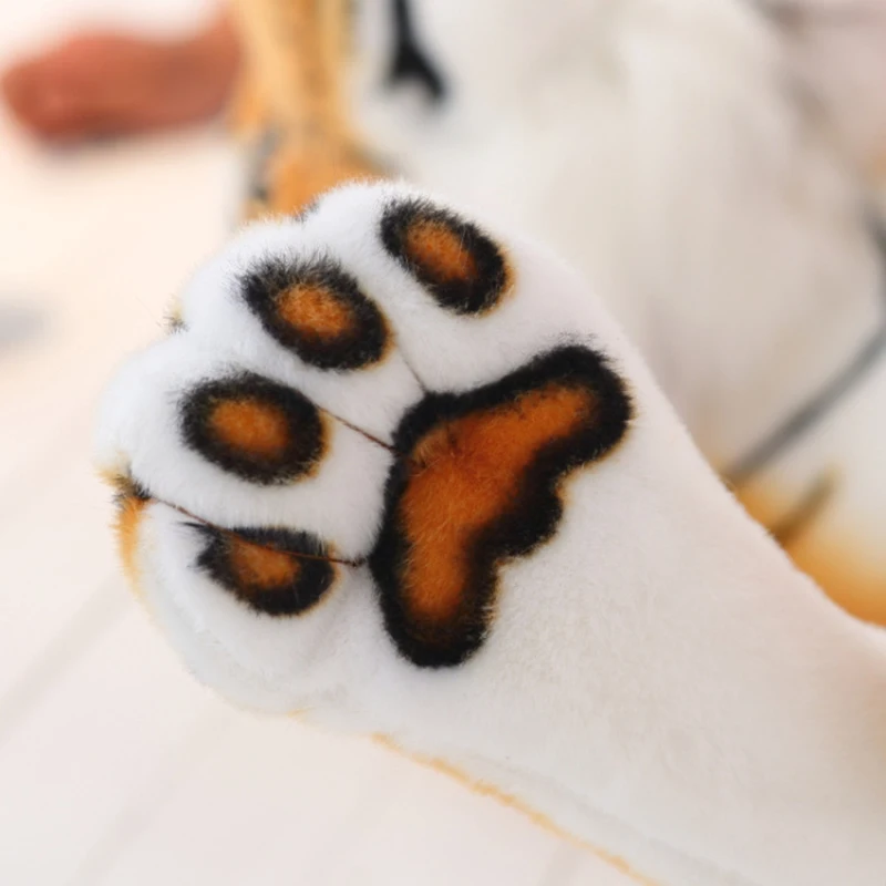 

30-120 cm Lifelike Tiger Leopard Plush Toys Soft Wild Animals Simulation White Tiger Jaguar Doll Children Kids Birthday Gifts