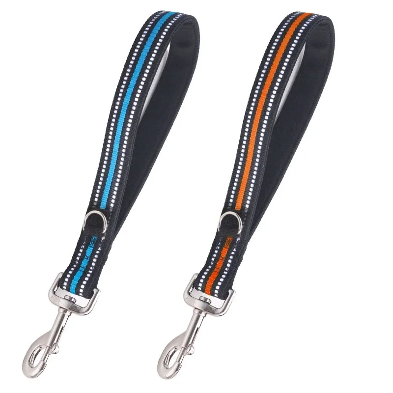 One step Large Dog Leash Reflective Big Lead Short Walking Training traction rope Comfortable Diving cloth handle | Дом и сад