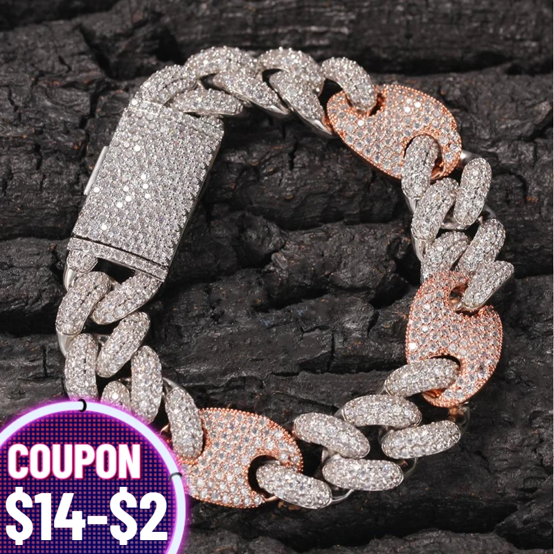 Лидер продаж кубинская цепочка из кубинской цепи Майами с застежкой 16 мм браслет