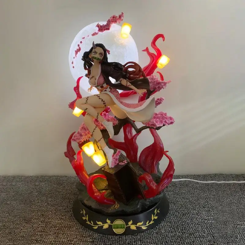 

Kaka Animation Ghost Killing Blade Your Bean Gk Ghost Exploding Blood Can Light 1 / 6 Statue Hand-made Model Luminous Gifts