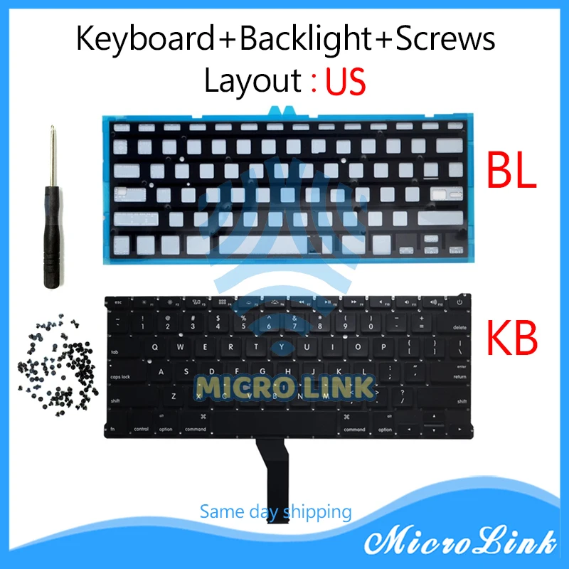 Новая клавиатура для ноутбука Macbook Air 13 &quotA1369 A1466 США английская с подсветкой 2011 2012