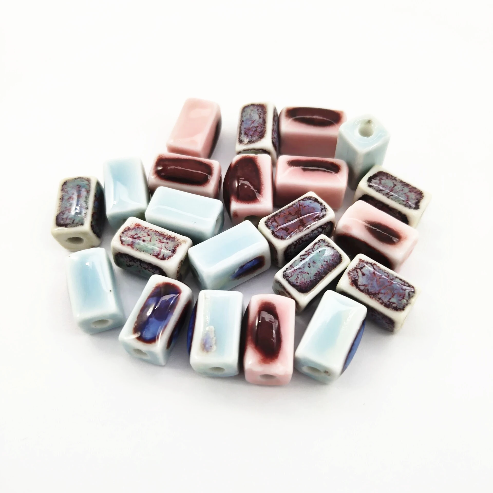 Прямоугольные керамические бусины сделай сам (20 шт./лот) 13x8 мм 2 5 отверстие