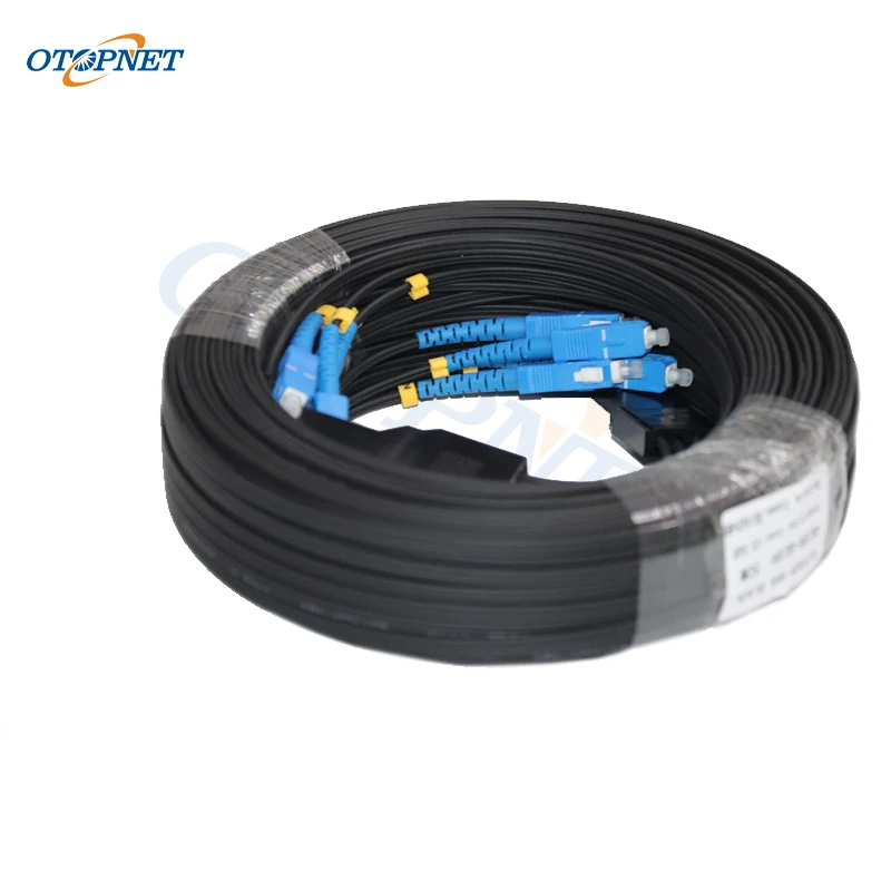 

300 м FTTH одномодовый наружный оптический патч-корд прямой кабель 3 стальной 4-жильный G675A1 4 SC APC соединитель