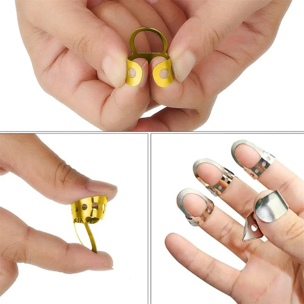 Металлические медиаторы для указательного пальца гитары банджо укулеле