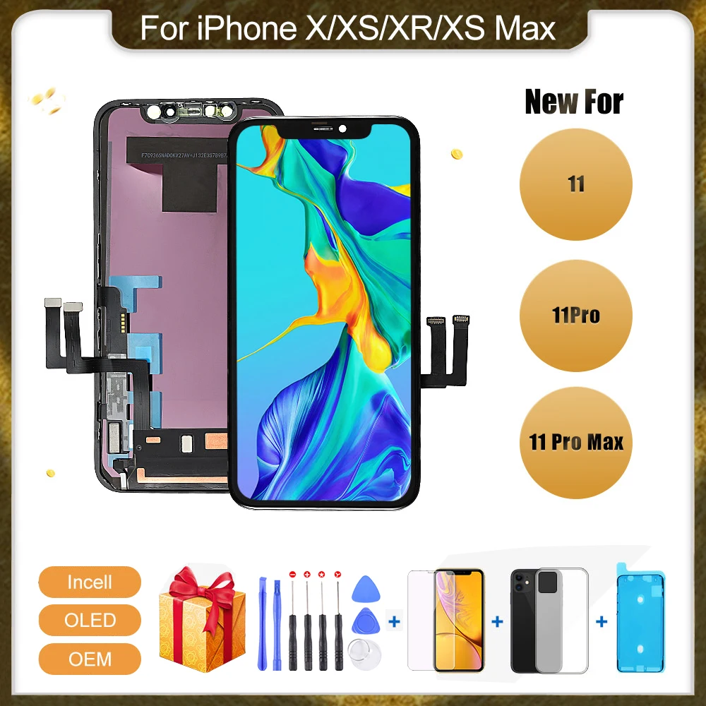 ЖК дисплей и дигитайзер в сборе для iPhone X XS XR Max 11 Pro XDR OLED OEM Liquid Retina IPS|Экраны