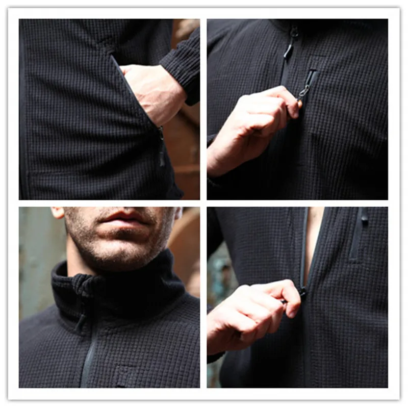 Тактические флисовые куртки для мужчин зимняя уличная спортивная походная